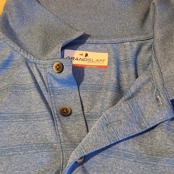 Men's grand slam blue polo size large - Picture 2 of 5